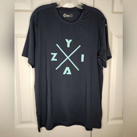 NWT Zyia Men's Navy & Aquamarine ZYIA-X Jersey T Size L - Picture 2 of 6